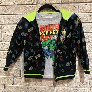 Boys Marvel Shirt & Jacket sz 7